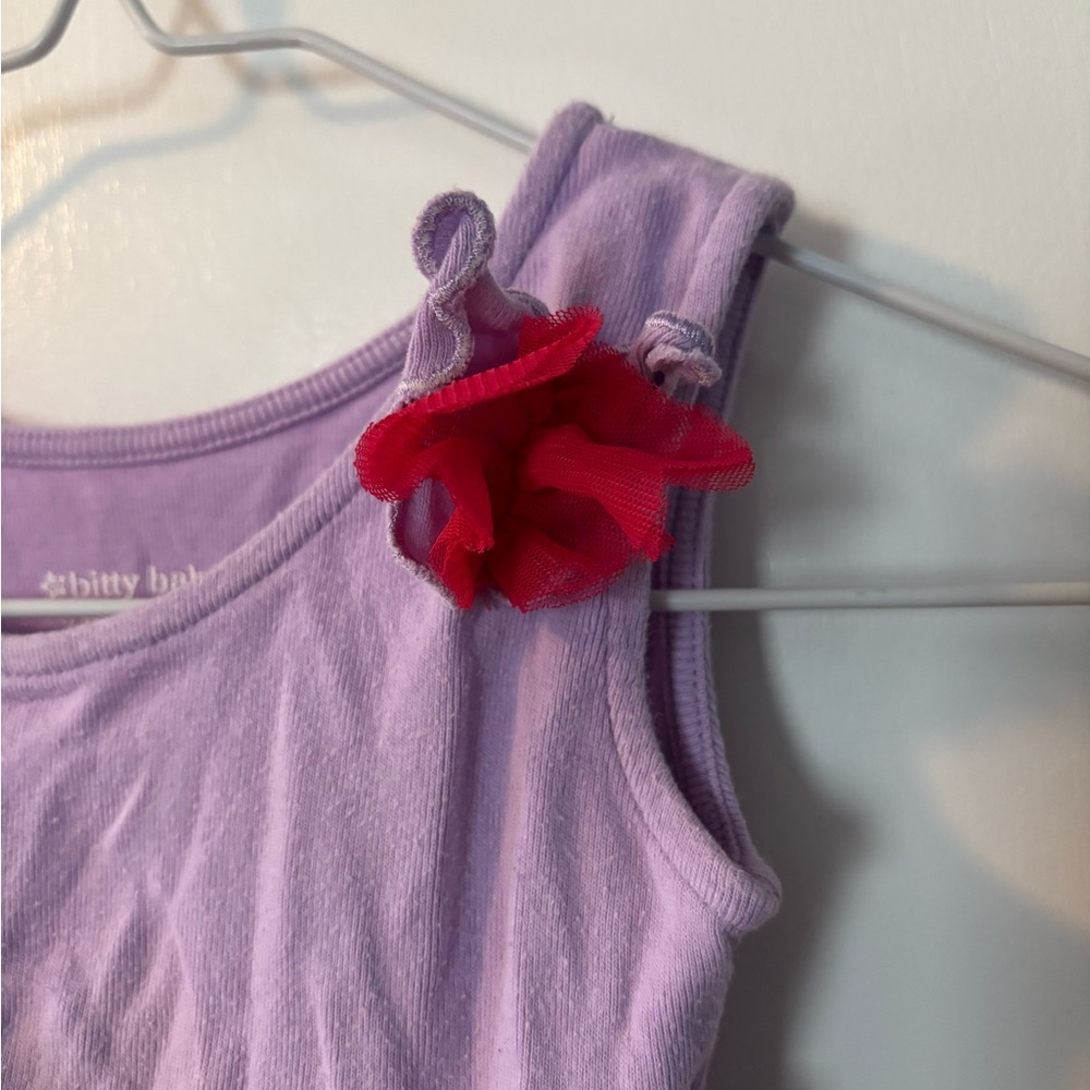 American Girl Bitty Baby Purple and Red Dress - Picture 4 of 5